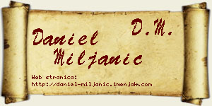 Daniel Miljanić vizit kartica
